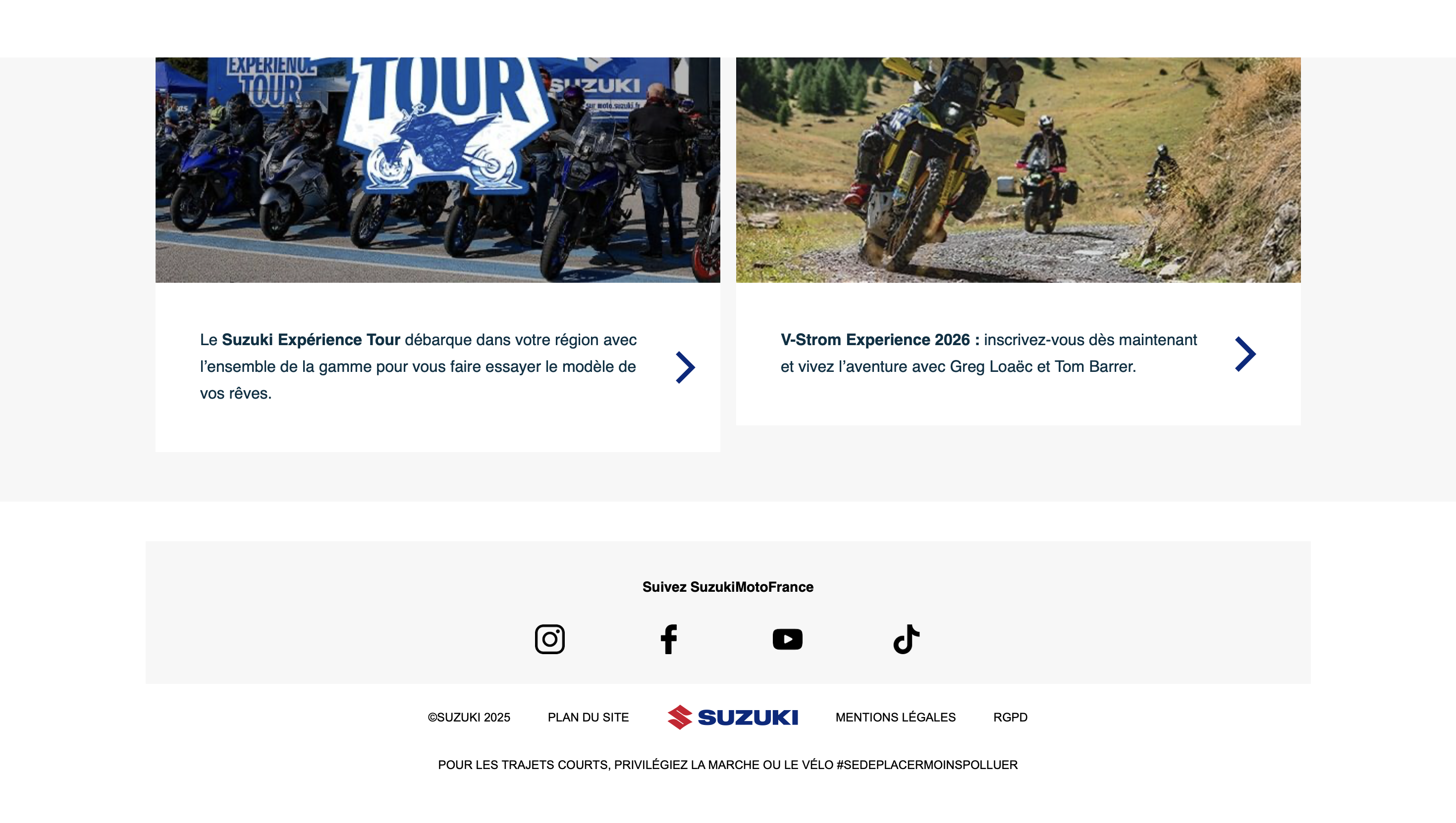 Reproduction du "Site Suzuki Moto"